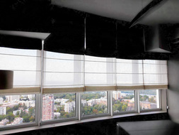 Римские шторы для видовой квартиры в Киеве на 40 этаже