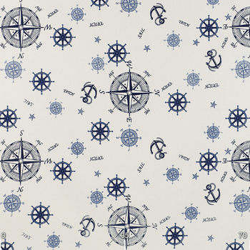 Ткань для штор в детскую Морская тематика LD 4234