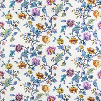 Ткань для штор LD Фиолетово-голубые цветы 150741v3