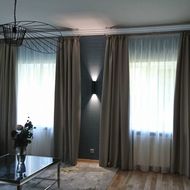 Шторы из портьерной ткани и тюль для частного дома в Подгорцах