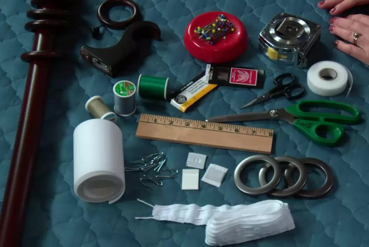 Инструменты и принадлежности для пошива штор вручную