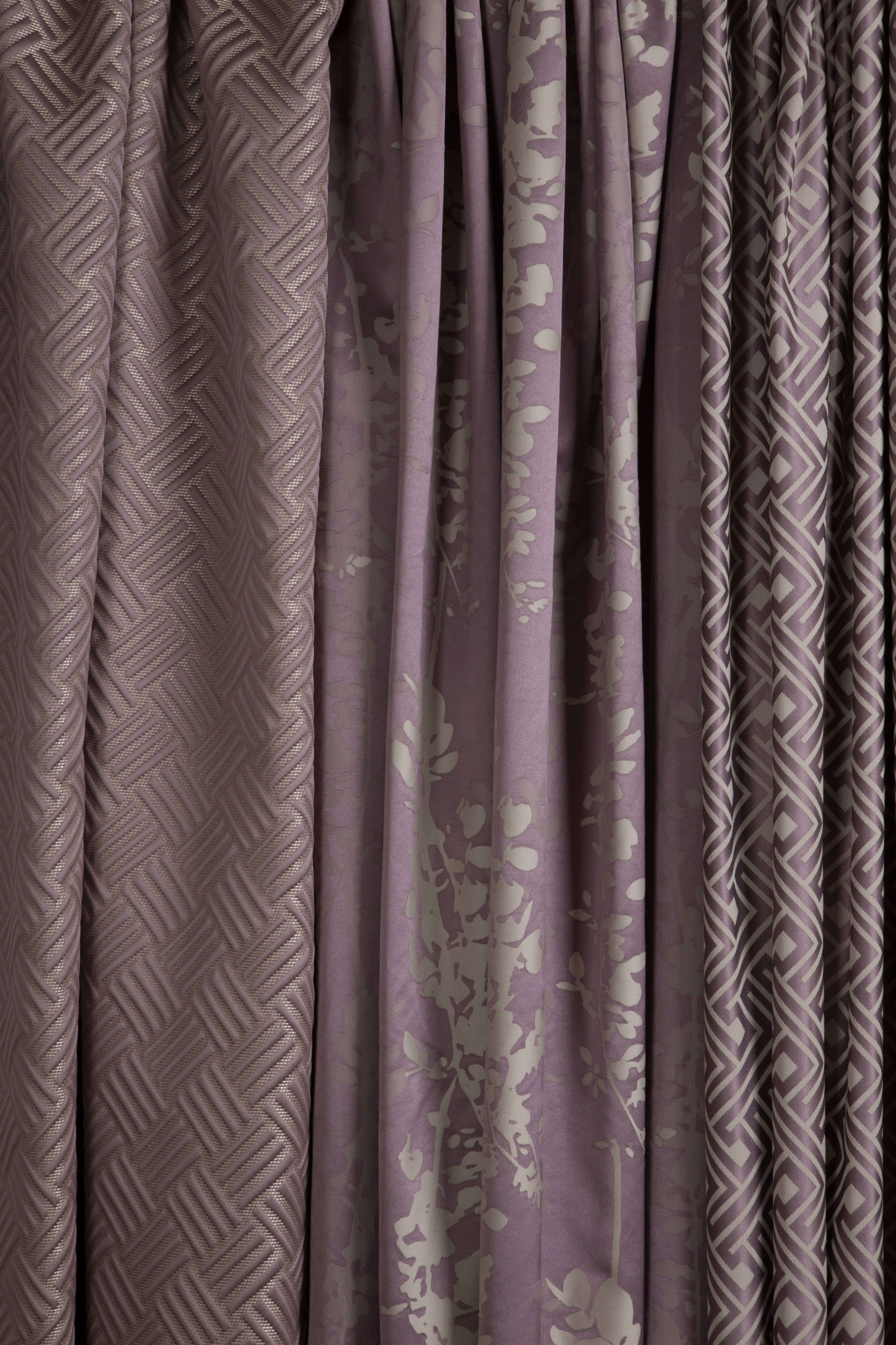 шторы Eustergerling La Vita кремово-фиолетового цвета