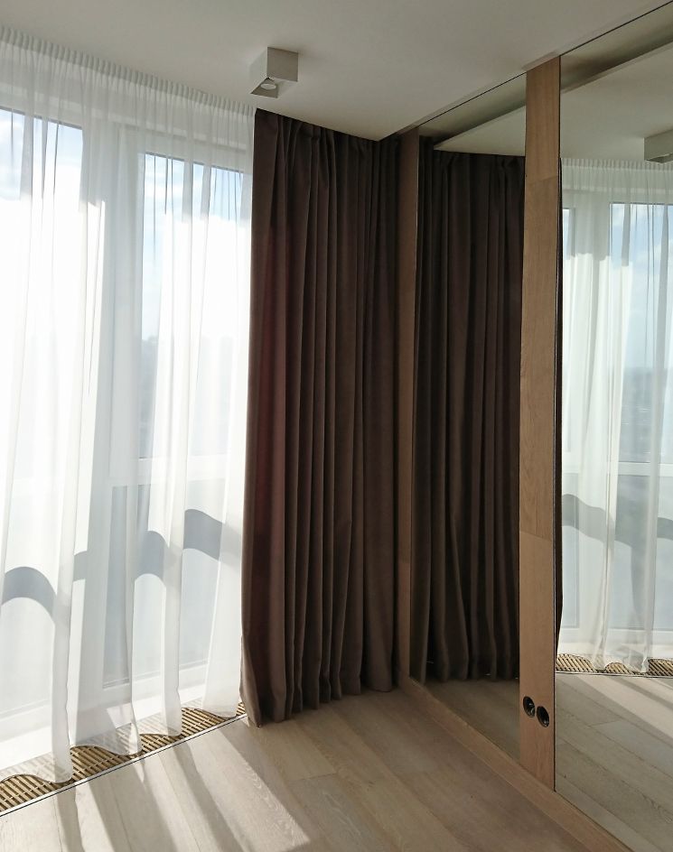 Бархатные шторы для гостиной