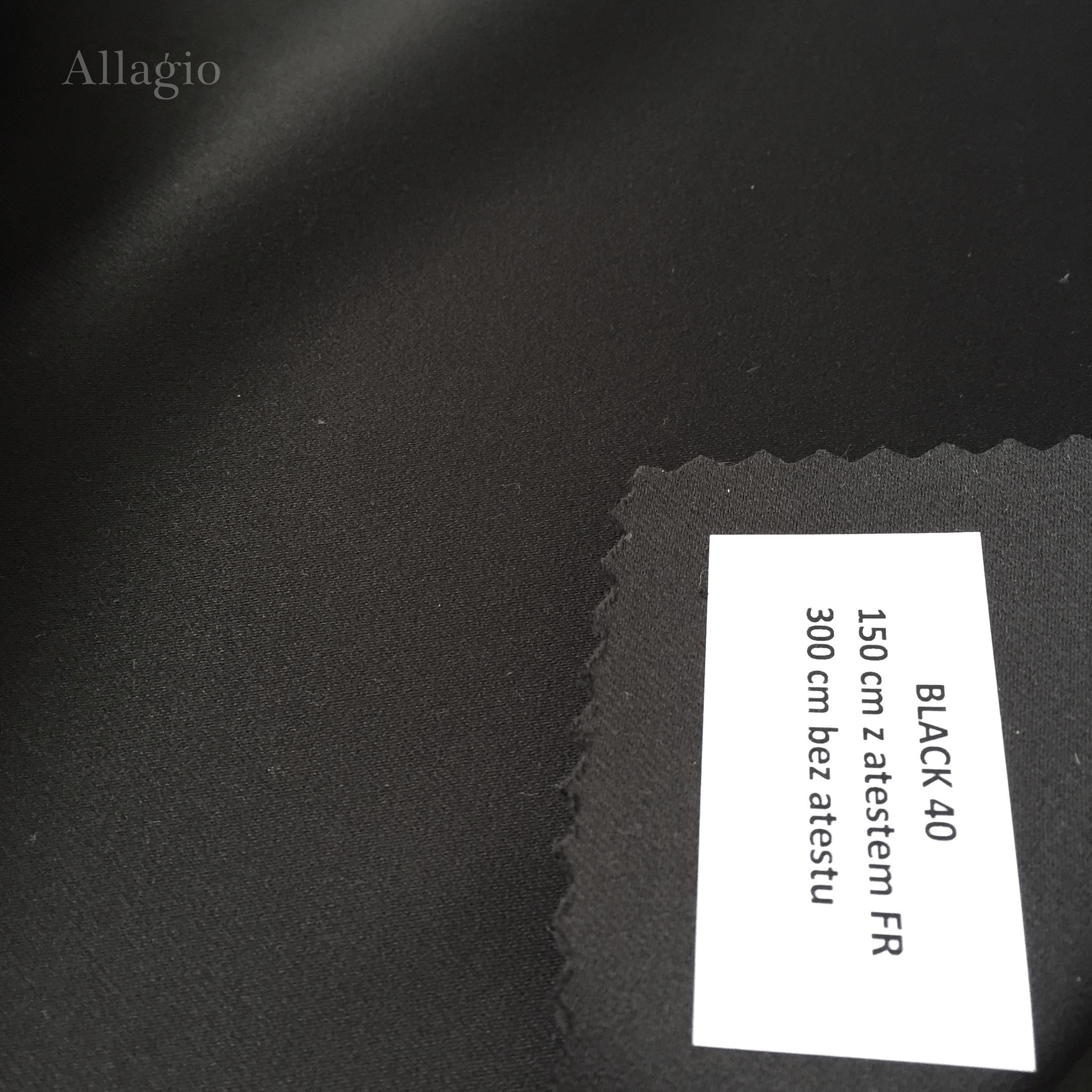 Ткань блэкаут черная Dizzario Black 40