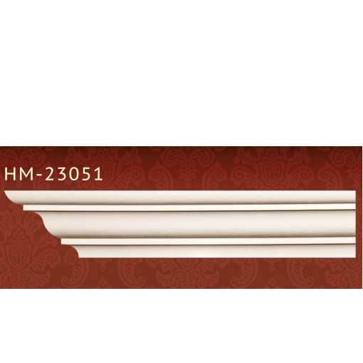 Плинтус потолочный полиуретановый HM-23051 Classic Home