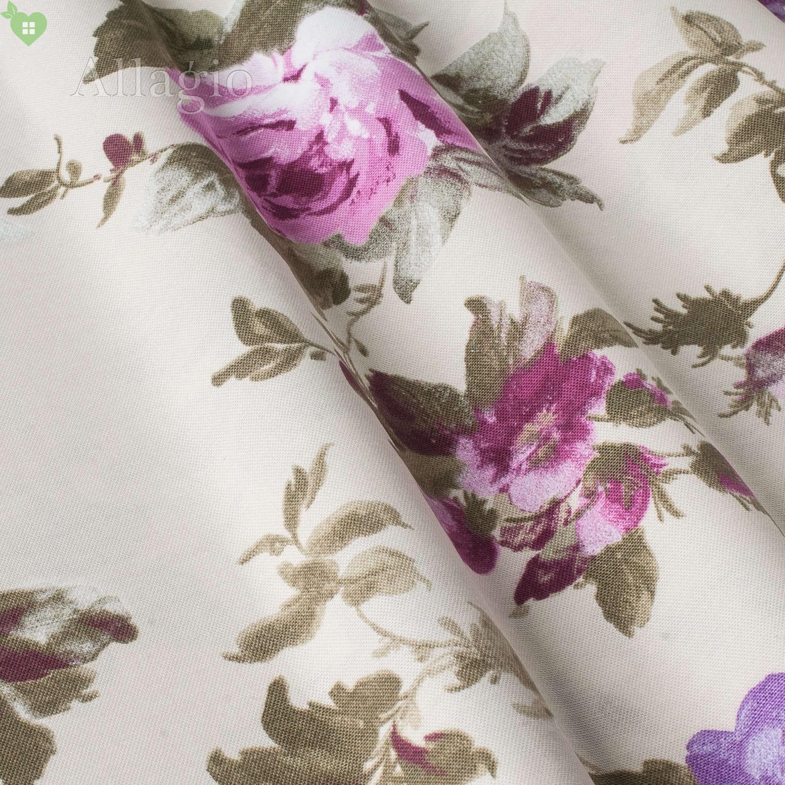 Ткань для штор LD Крупные фиолетово-лиловые цветы 170913v15